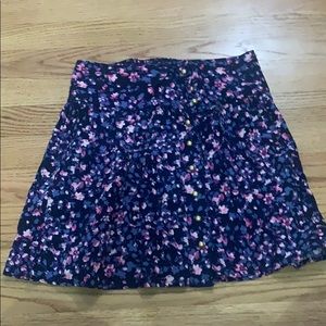 Floral skirt/gold buttons